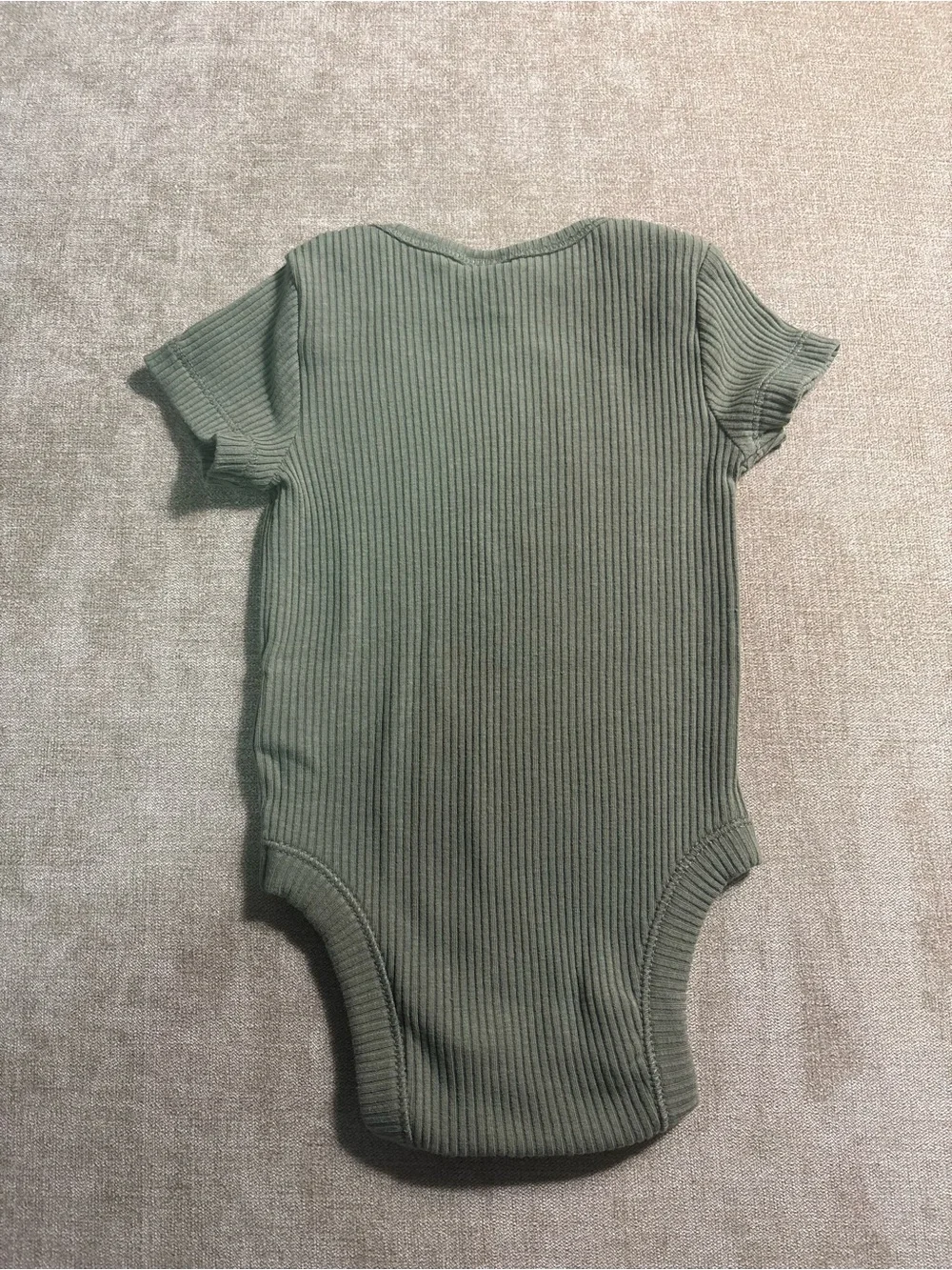 Old Navy Ribbed Olive Green Baby One-Piece Bodysuit